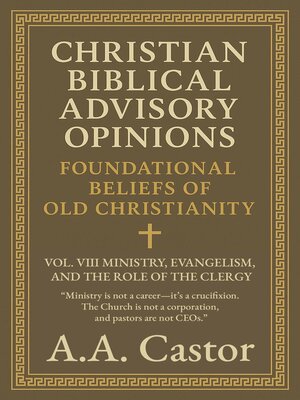 cover image of Christian Biblical Advisory Opinions